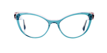 Women Vista Eyeglasses: Alexia - Green - SpaceSMART Eye Clinic (Front View)